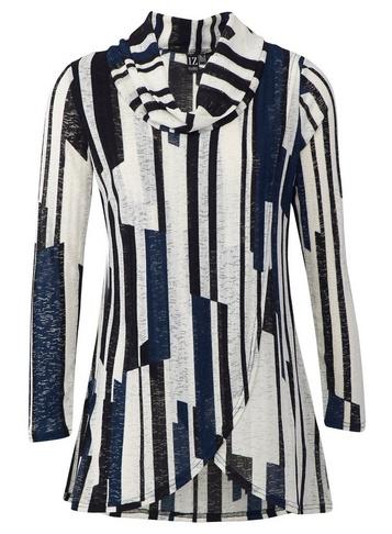 Dorothy Perkins *izabel London Teal Abstract Wrap Top