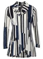 Dorothy Perkins *izabel London Teal Abstract Wrap Top
