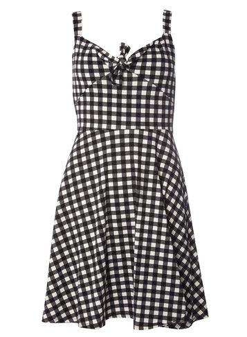 Dorothy Perkins Monochrome Gingham Tie Sundress
