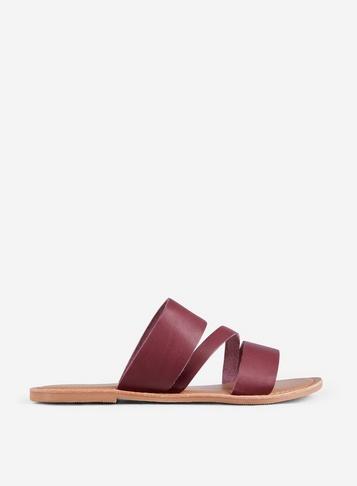 Dorothy Perkins Oxblood 'jasmine' Asymetric Leather Sandals