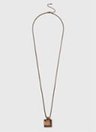 Dorothy Perkins Brown Square Long Necklace