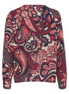 *only Navy Paisley Print Long Sleeve Blouse