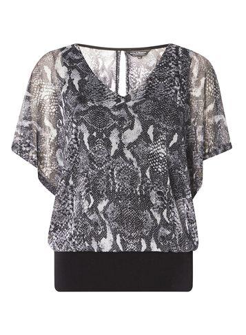 Dorothy Perkins *billie & Blossom Grey Snake Print Blouse