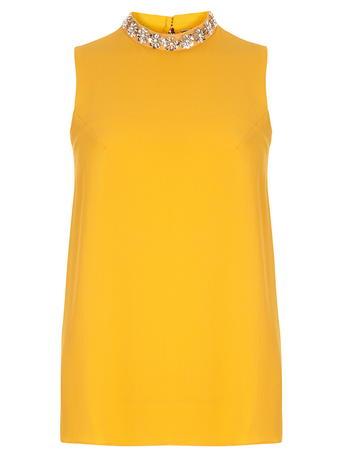 Dorothy Perkins Yellow Daisy Embellished Top