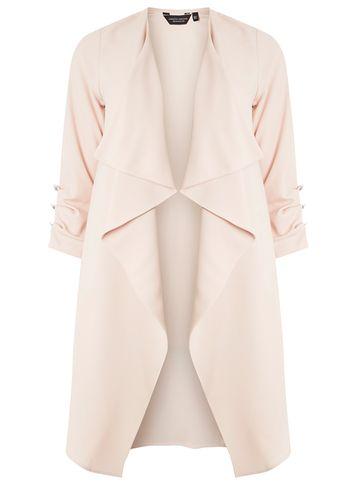 Dorothy Perkins Blush Button Cuff Duster Coat