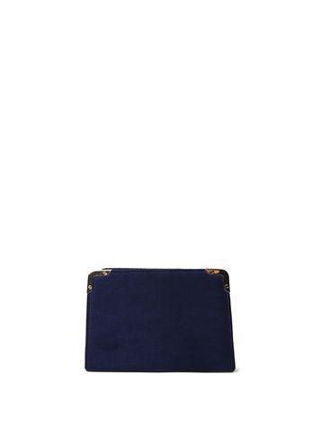 Dorothy Perkins Navy Metal Corner Clutch Bag