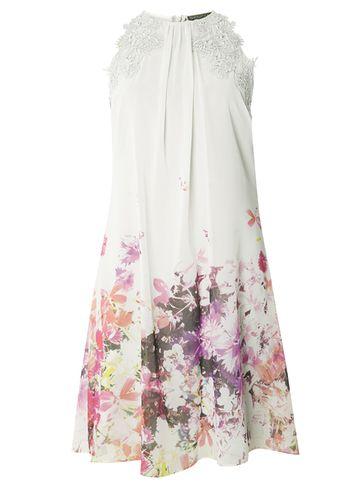Dorothy Perkins *showcase Multi Coloured Abstract Lily Trapeze Dress