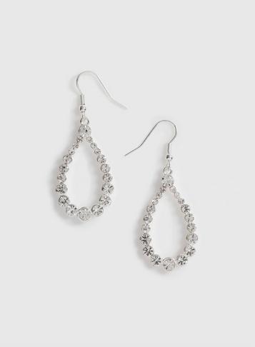 Dorothy Perkins Silver Rhinestone Earrings
