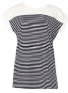 Dorothy Perkins *izabel London Navy Striped T-shirt