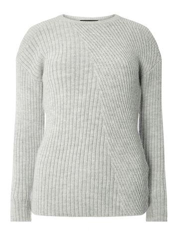 Dorothy Perkins Grey Soft Stitch Cold Shoulder Jumper