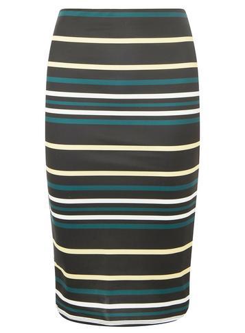 Dorothy Perkins Black Striped Pencil Skirt