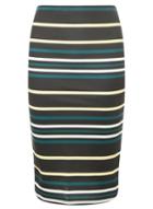 Dorothy Perkins Black Striped Pencil Skirt