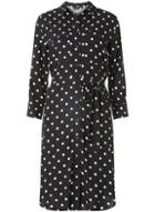 Dorothy Perkins Black Polka-dot Print Shirt Dress