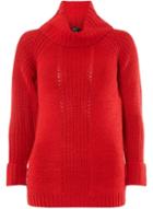 Dorothy Perkins Red Chunky Cowl Neck Jumper