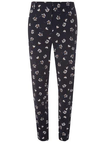 Dorothy Perkins *tall Navy Floral Pique Trousers