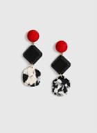 Dorothy Perkins Red Mono Drop Earrings