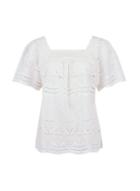 Dorothy Perkins White Broderie Cotton Top