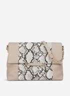 Dorothy Perkins Multi Colour Snake Print Metal Bar Cross Body Bag