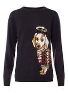 Dorothy Perkins Navy Sequin Embellished Sausage Dog Jumper