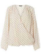 Dorothy Perkins Blush Spotted Wrap Top
