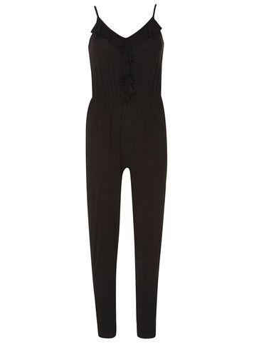 Dorothy Perkins Black Frill Jumpsuit