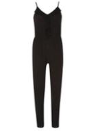 Dorothy Perkins Black Frill Jumpsuit