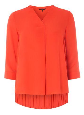 Dorothy Perkins *vero Moda Red Pleat Back Blouse