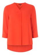 Dorothy Perkins *vero Moda Red Pleat Back Blouse