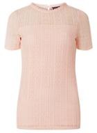 Dorothy Perkins *tall Blush Lace Neck T-shirt