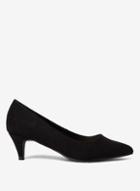 Dorothy Perkins Wide Fit Black 'darcie' Kitten Heel Court Shoes
