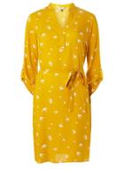 Dorothy Perkins *billie & Blossom Yellow Swallow Shirt Dress