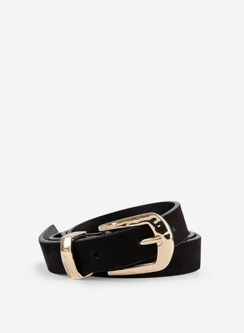 Dorothy Perkins Black Hammered Square Buckle Belt