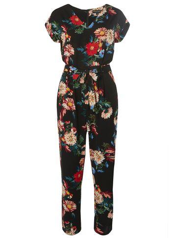 Dorothy Perkins Black Multi Floral Print Jumpsuit