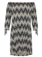 Dorothy Perkins *quiz Black Stone Zig Zag Shift Dress