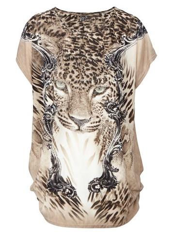 *izabel London Multi Coloured Leopard Print T-shirt