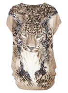 *izabel London Multi Coloured Leopard Print T-shirt