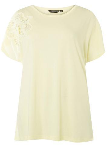 Dorothy Perkins *dp Curve Lemon Floral Applique T-shirt
