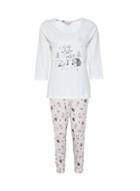 Dorothy Perkins Cream Woodland Animals Print Pyjama Set