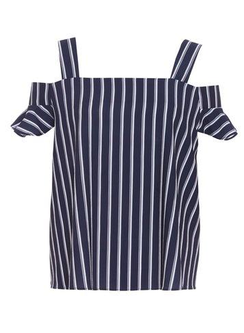 Dorothy Perkins *quiz Navy And White Striped Top
