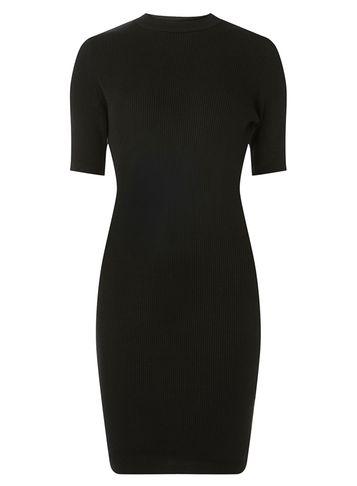Dorothy Perkins Black High Neck Knitted Dress
