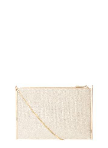 Dorothy Perkins Gold Shimmer Side Bar Clutch