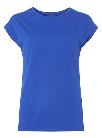 Dorothy Perkins *tall Cobalt Roll Sleeve T-shirt