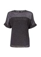Dorothy Perkins Black Diagonal Burnout T-shirt