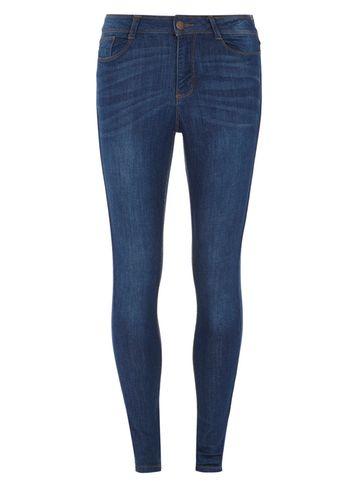 Dorothy Perkins Midwash High Waisted 'bailey' Ultra Stretch Super Skinny Jeans