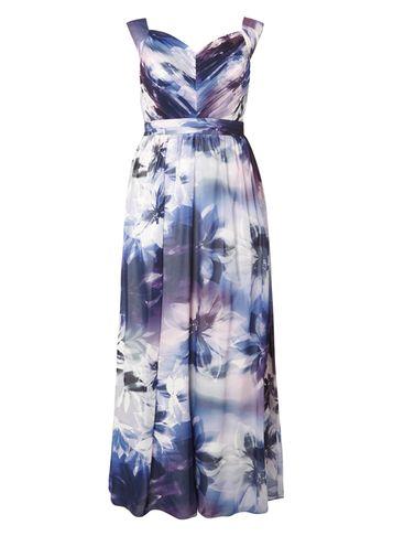 Dorothy Perkins *showcase Curve 'yve' Multi Floral Maxi Dress