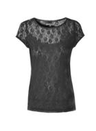 Dorothy Perkins *alice & You Black Lace Tee