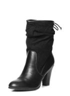Dorothy Perkins Wide Fit Black 'wool' Ankle Boots