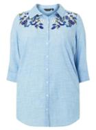 Dorothy Perkins *dp Curve Chambray Embroidered Linen Shirt