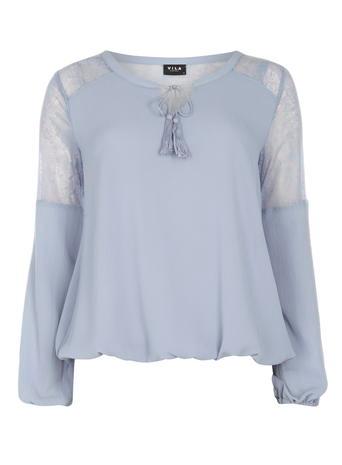 Dorothy Perkins *vila Blue Lace Insert Top