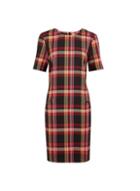 Dorothy Perkins *tall Red And Pink Check Shift Dress